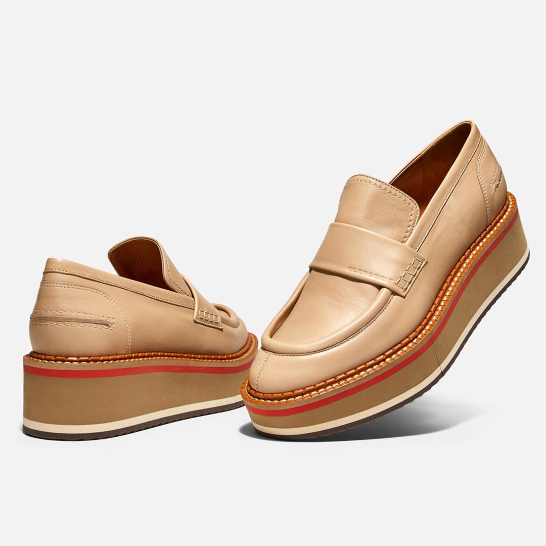 BAHATI loafers, leather beige || OUTLET
