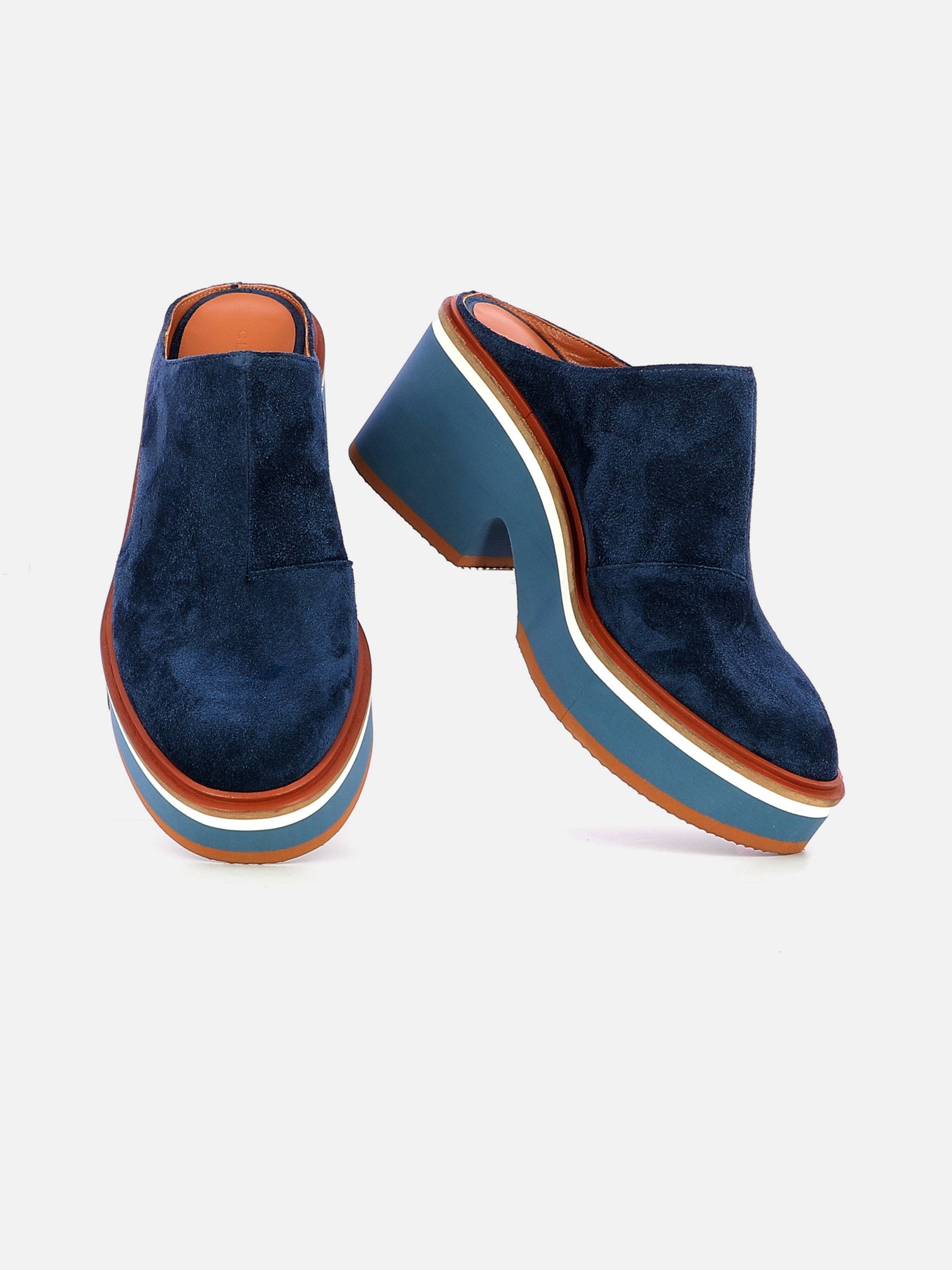 MULES - AMIGO mules, velours blue - 3606064119534 - Clergerie Paris - Europe