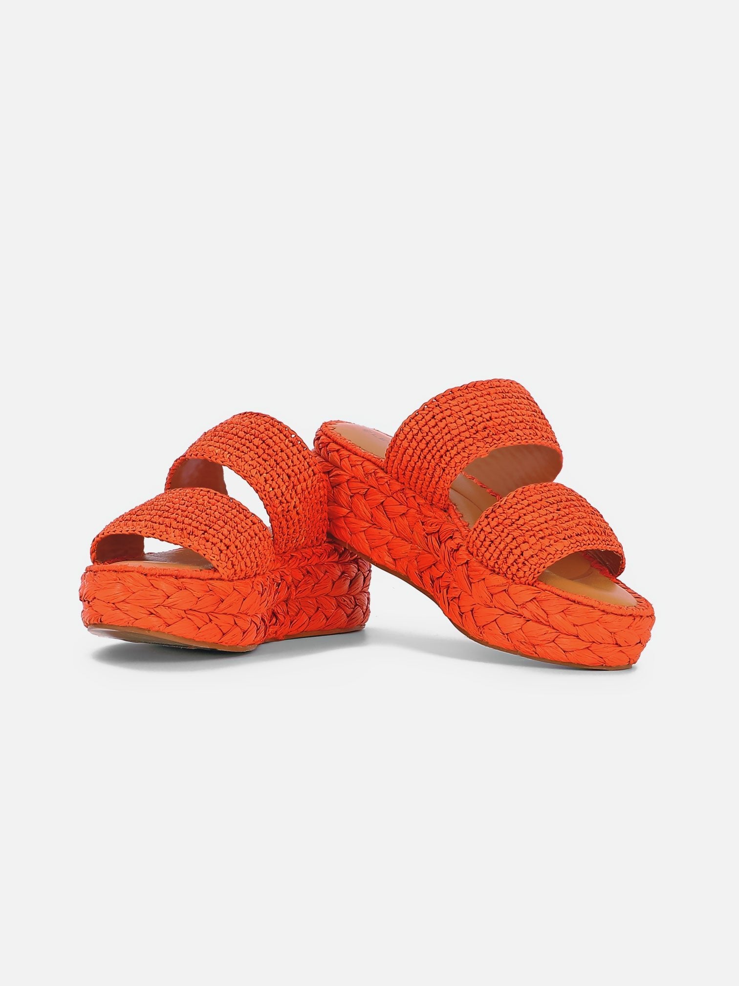 MULES - ARLENE mules, papaya straw - 3606063991995 - Clergerie Paris - Europe