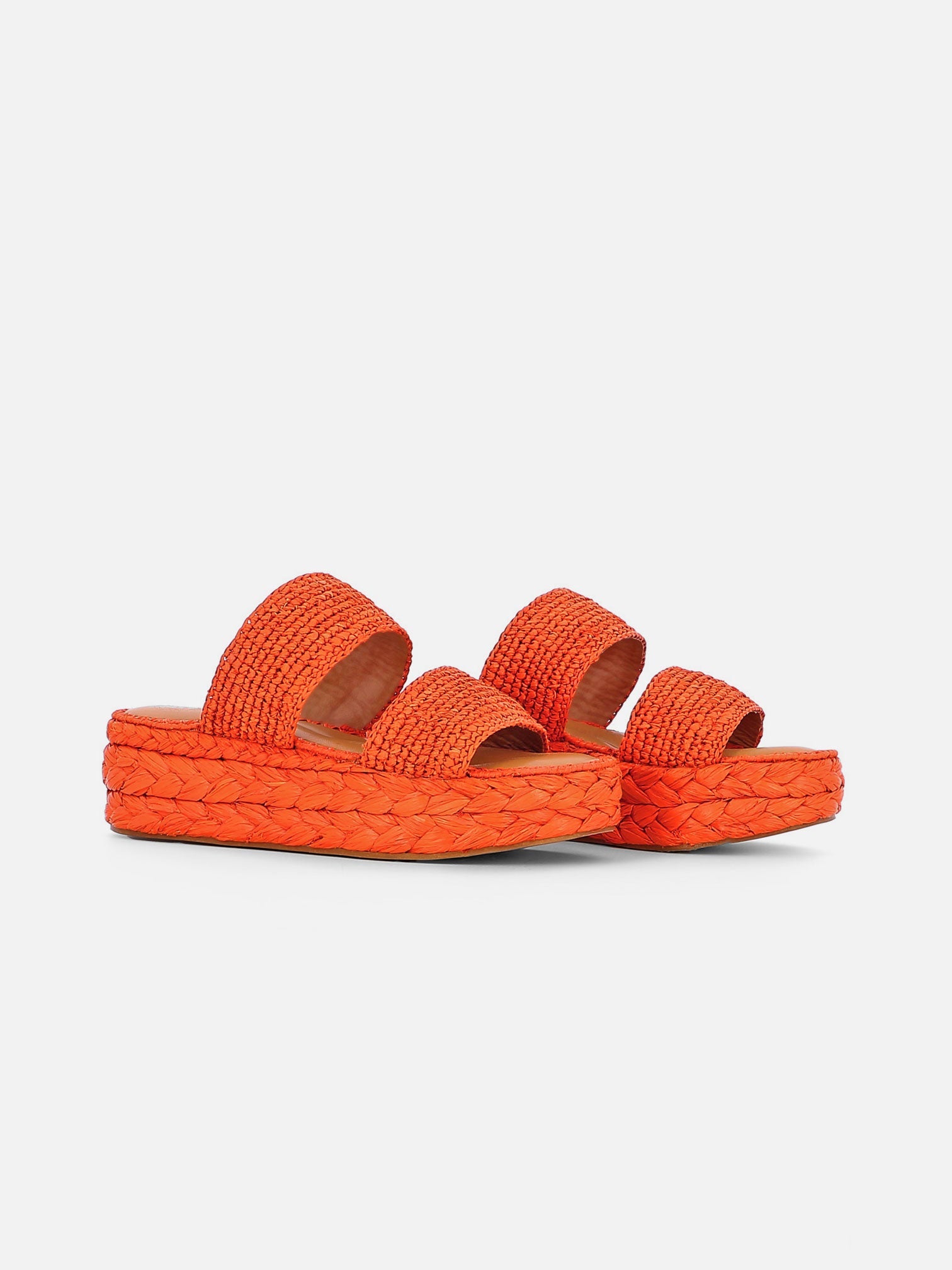 MULES - ARLENE mules, papaya straw - 3606063991995 - Clergerie Paris - Europe