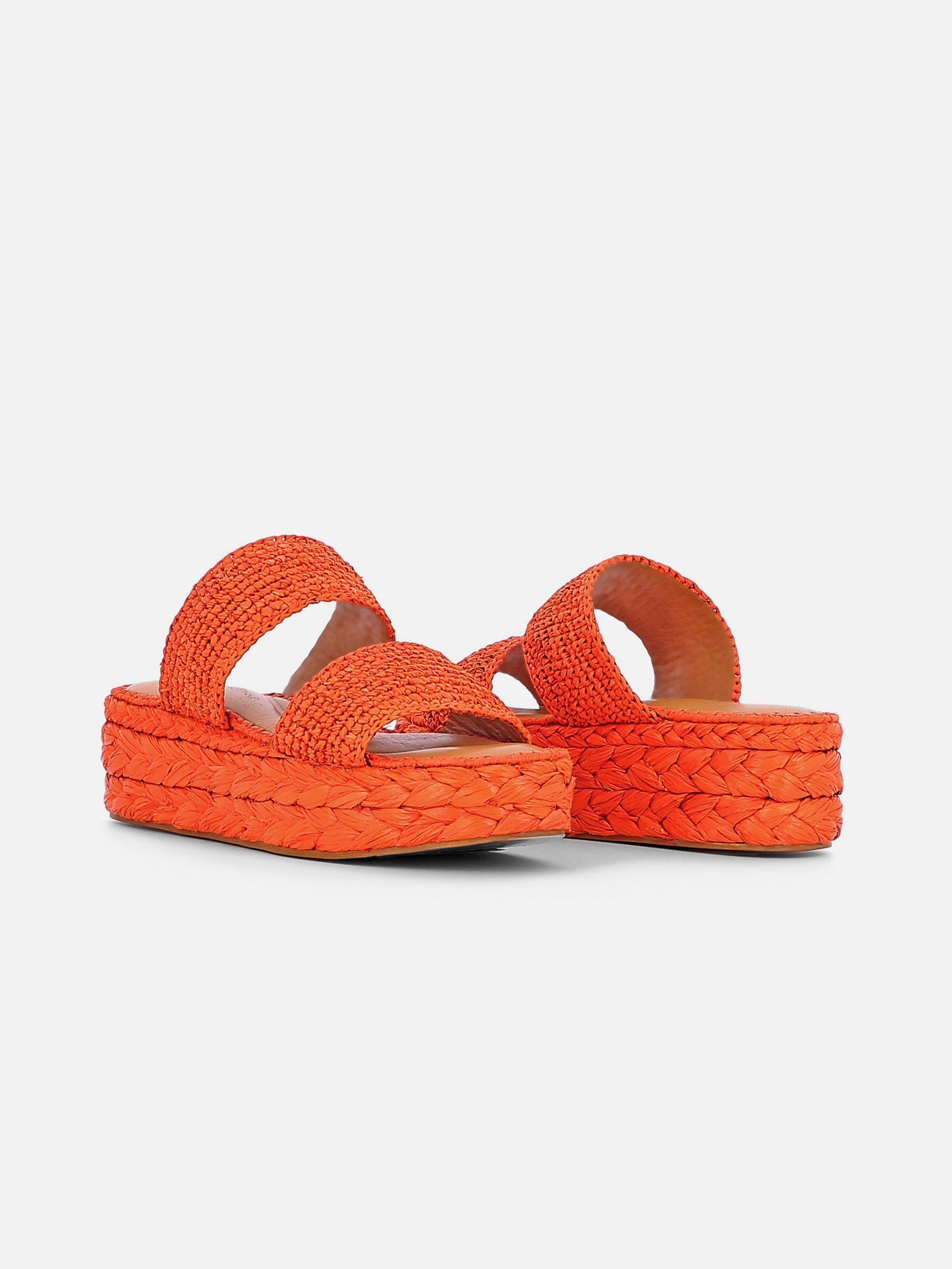 MULES - ARLENE mules, papaya straw - 3606063991995 - Clergerie Paris - Europe