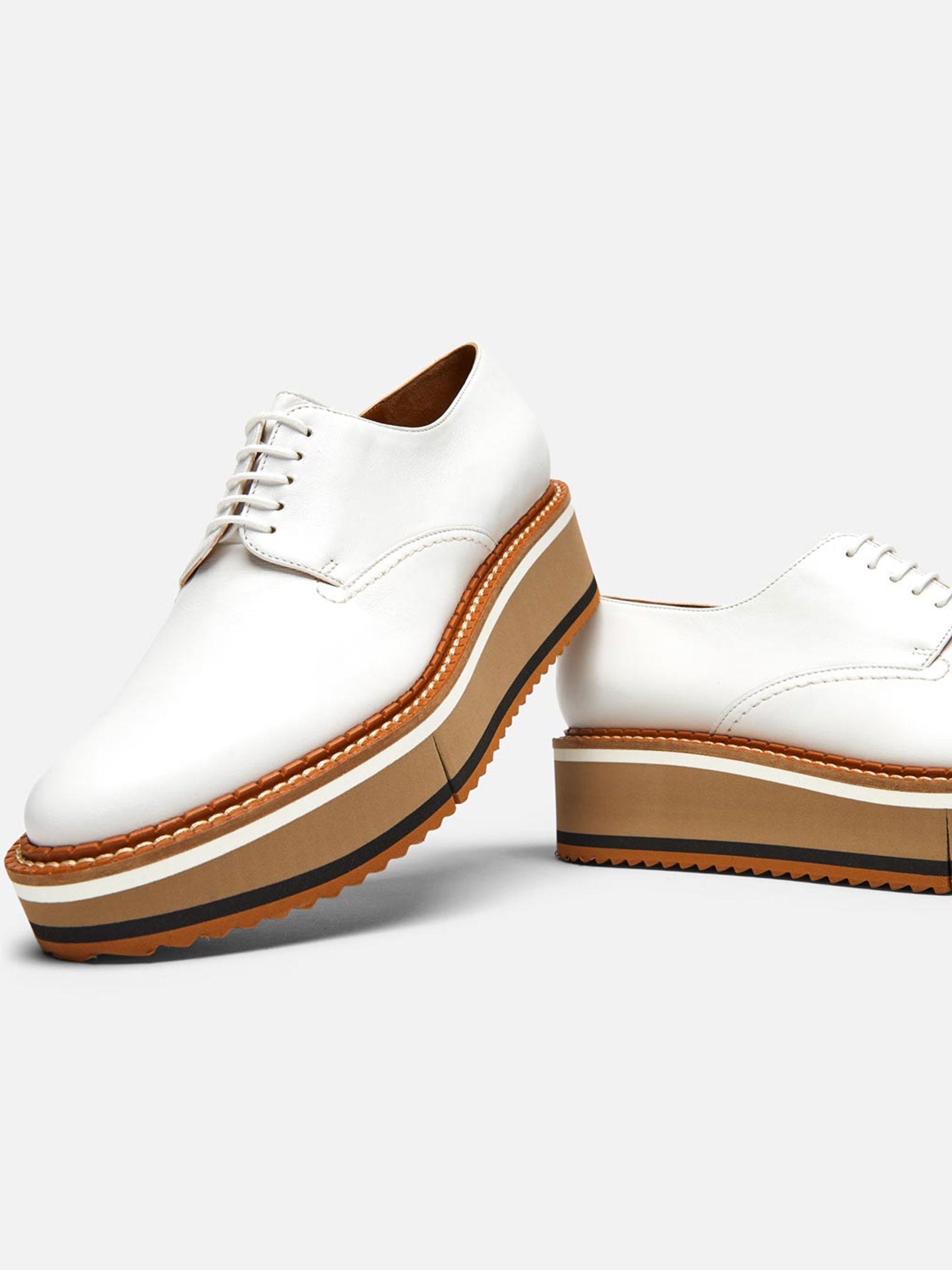 DERBIES - BROOK derbies, white lambskin - 3606063959421 - Clergerie Paris - Europe