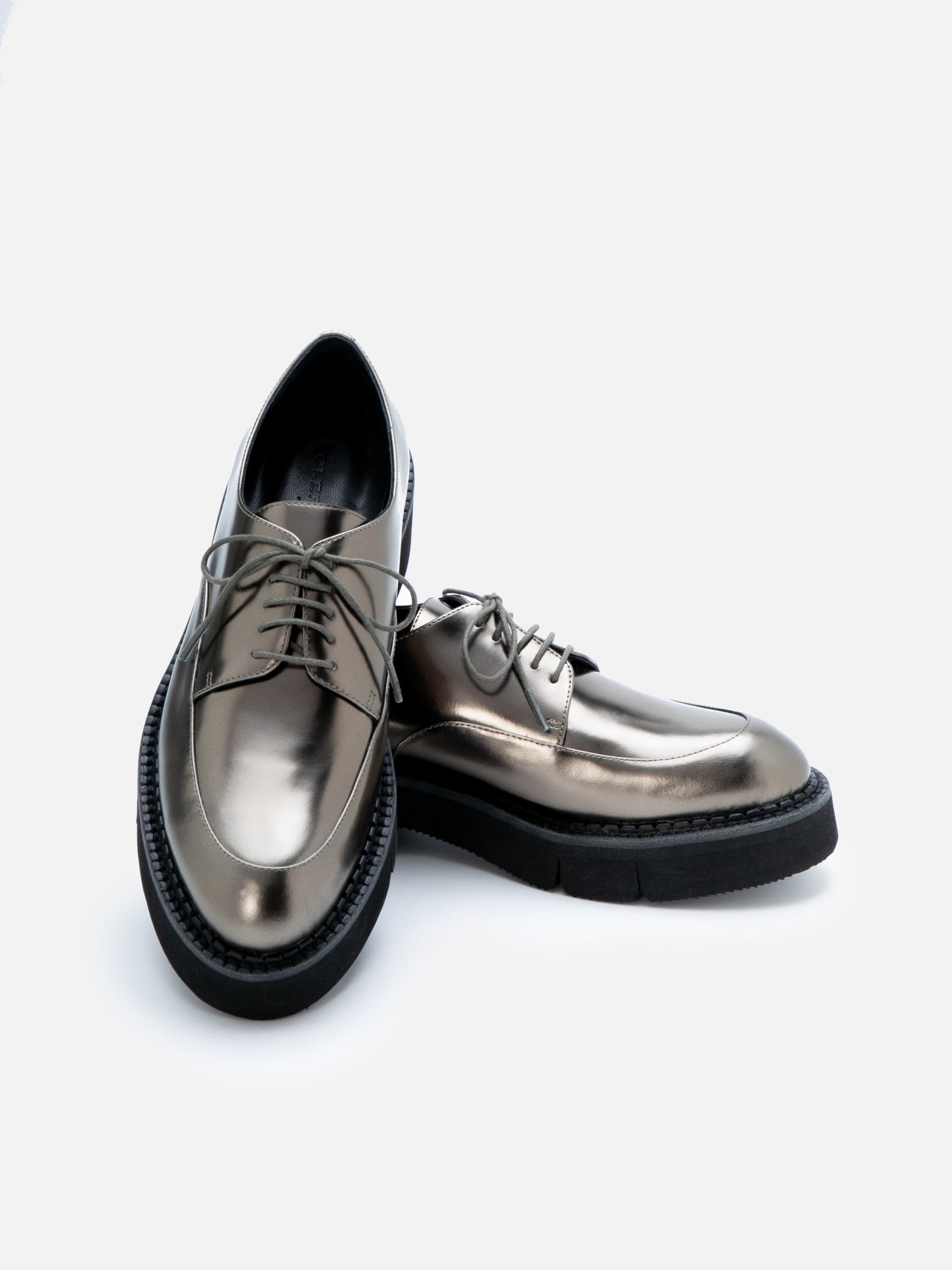 DERBIES - CLIVE, gloss metallic gobi - 3606064049077 - Clergerie Paris - Europe
