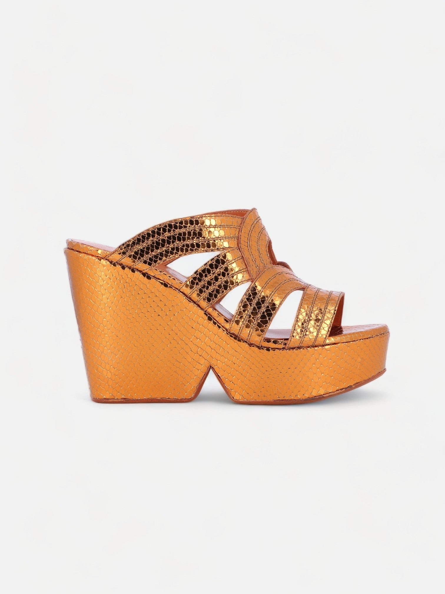 SANDALS - DIDIA sandals, snake metallic effect desert - 3606063975360 - Clergerie Paris - Europe