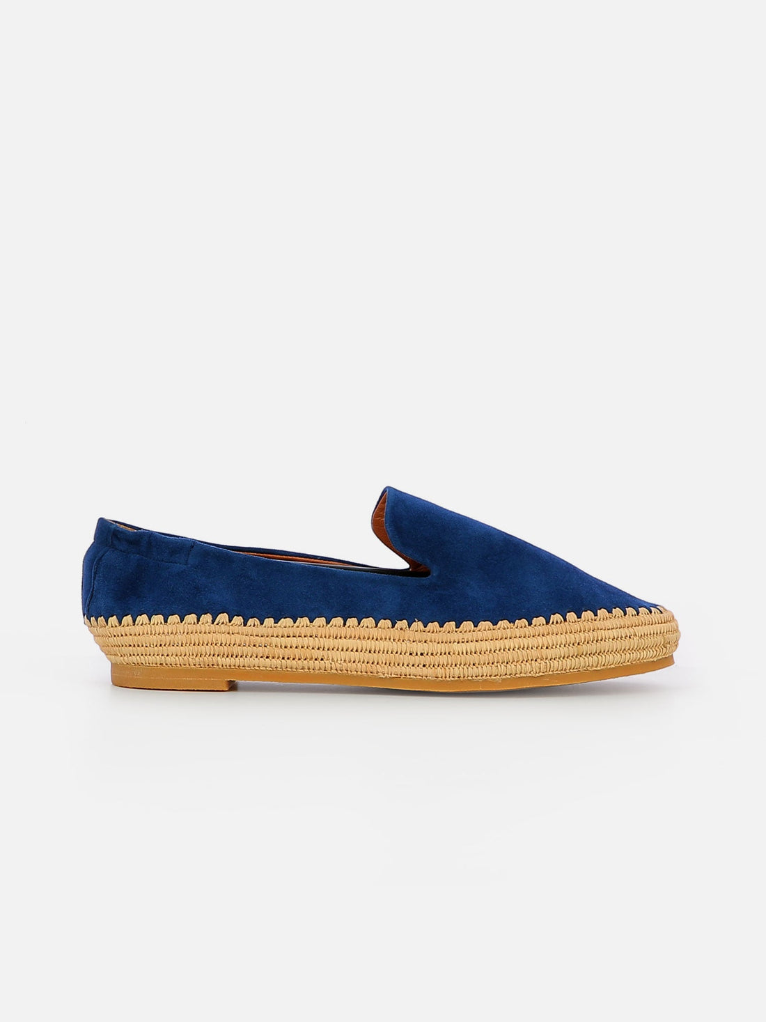 LOAFERS - IRMIS loafers, blue pacific &amp; natural Straw - 3606063528825 - Clergerie Paris - Europe