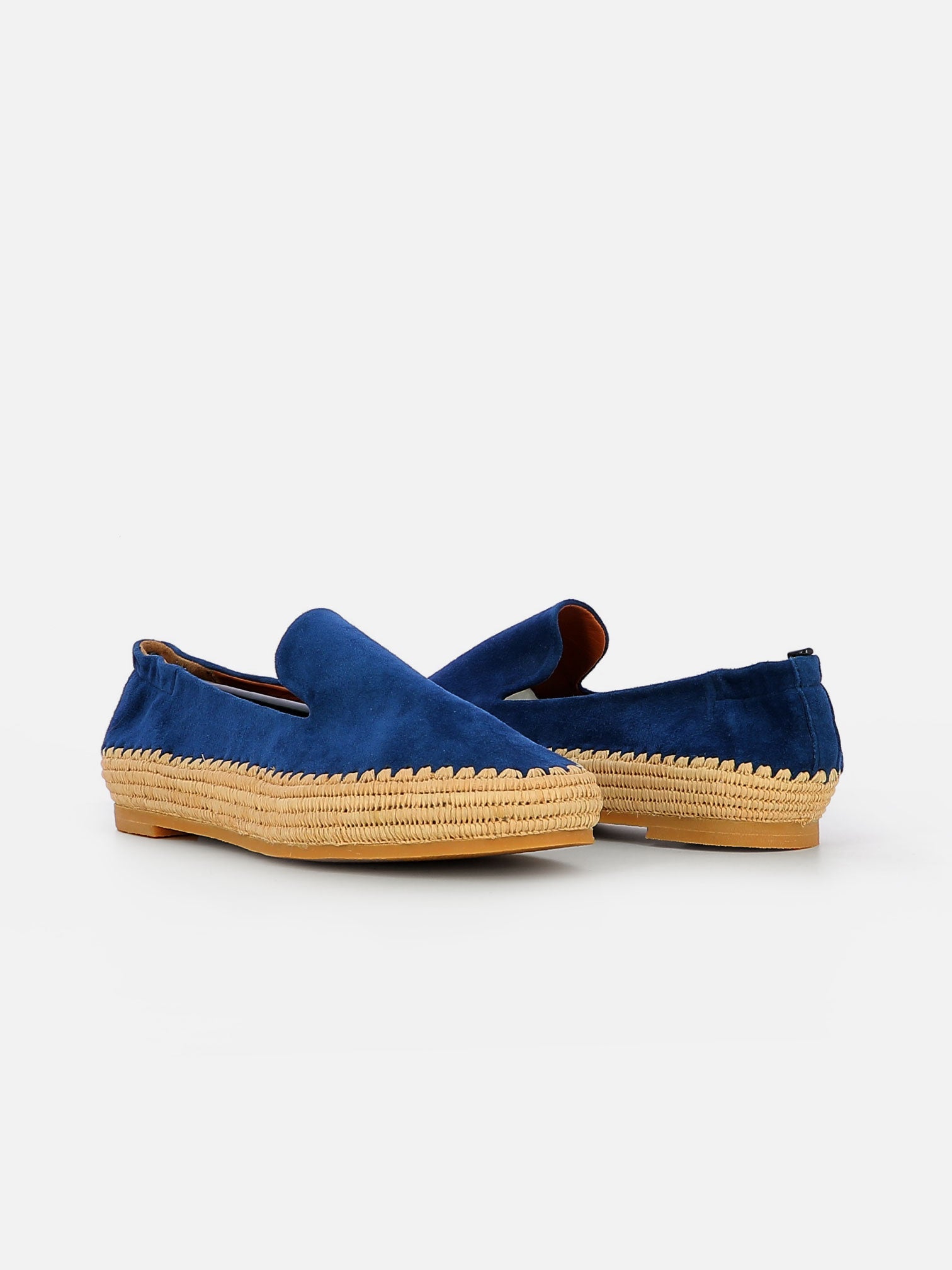 LOAFERS - IRMIS loafers, blue pacific & natural Straw - 3606063528825 - Clergerie Paris - Europe