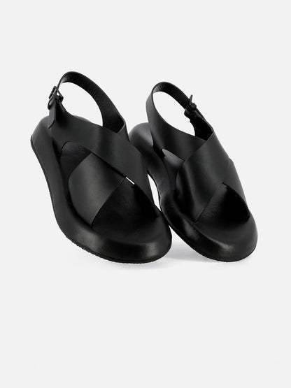 SANDALS - LAIKA sandals, calfskin black - 3606063630481 - Clergerie Paris - Europe