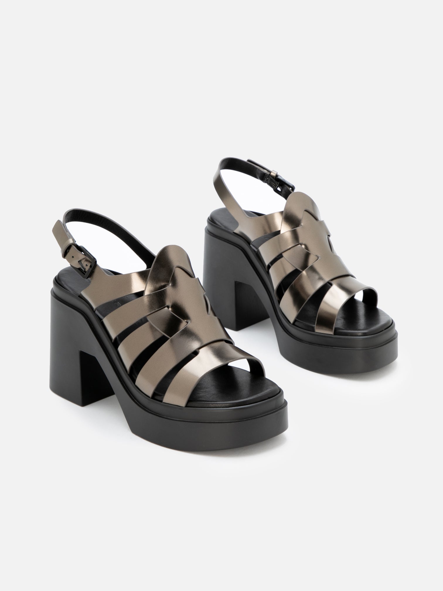 SANDALS - NINDY, gloss metallic gobi - 3606064061567 - Clergerie Paris - Europe