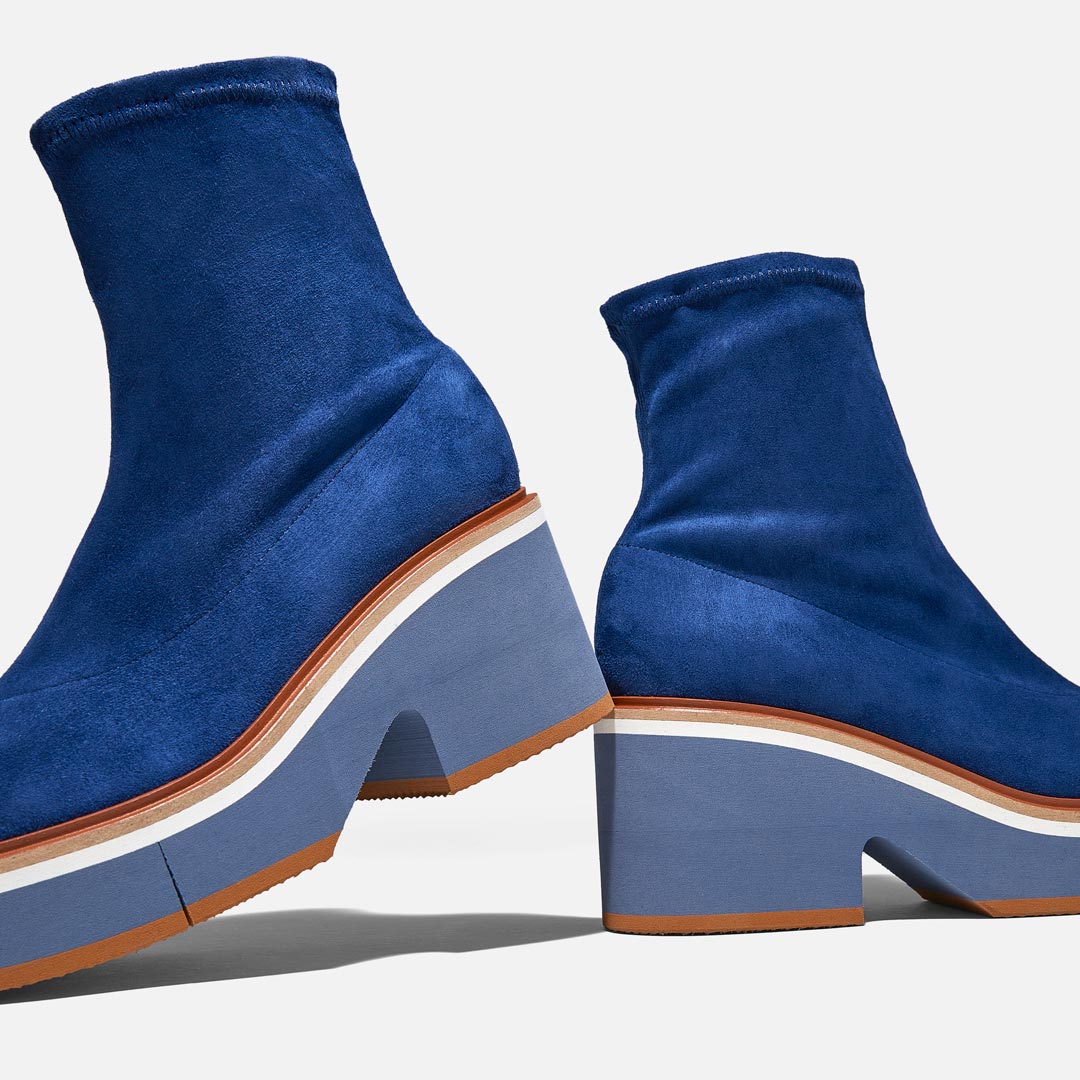 ANKLE BOOTS - ALBANE ANKLE BOOTS, NAVY BLUE LAMBSKIN - 3606063176194 - Clergerie Paris - Europe
