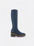 BOOTS - ANKIA boots, stretch lambskin blue - 3606063788847 - Clergerie Paris - Europe