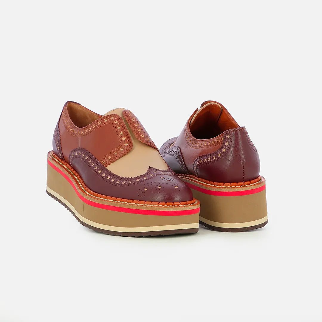 DERBIES - BECKA derbies, calfskin multicolor brown - 3606063780865 - Clergerie Paris - Europe