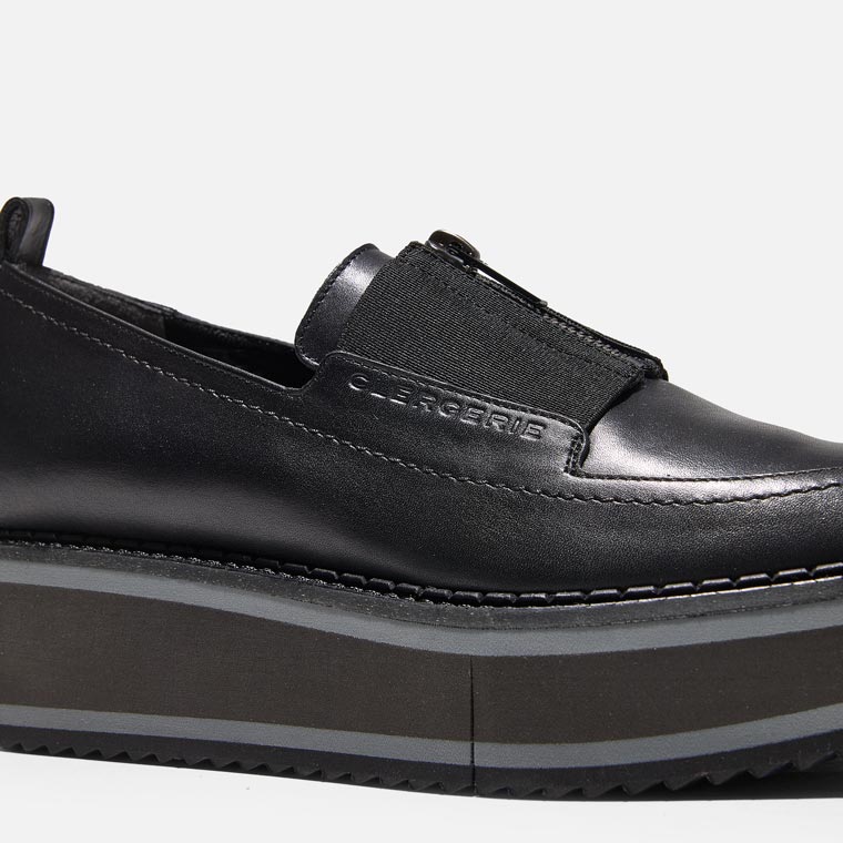 LOAFERS - BOAZ LOAFERS, BLACK CALFSKIN - 3606063167000 - Clergerie Paris - Europe