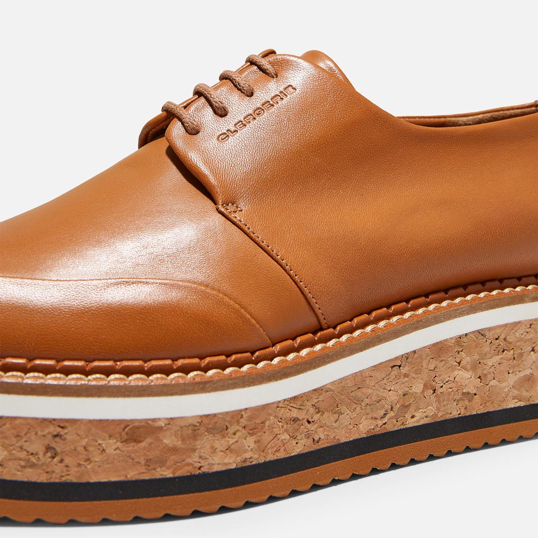 DERBIES - BREE DERBIES, RUST LAMBSKIN - 3606063170437 - Clergerie Paris - Europe