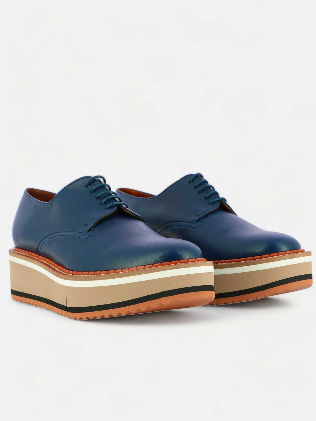DERBIES - BROOK derbies, lambskin blue - 3606063887076 - Clergerie Paris - Europe