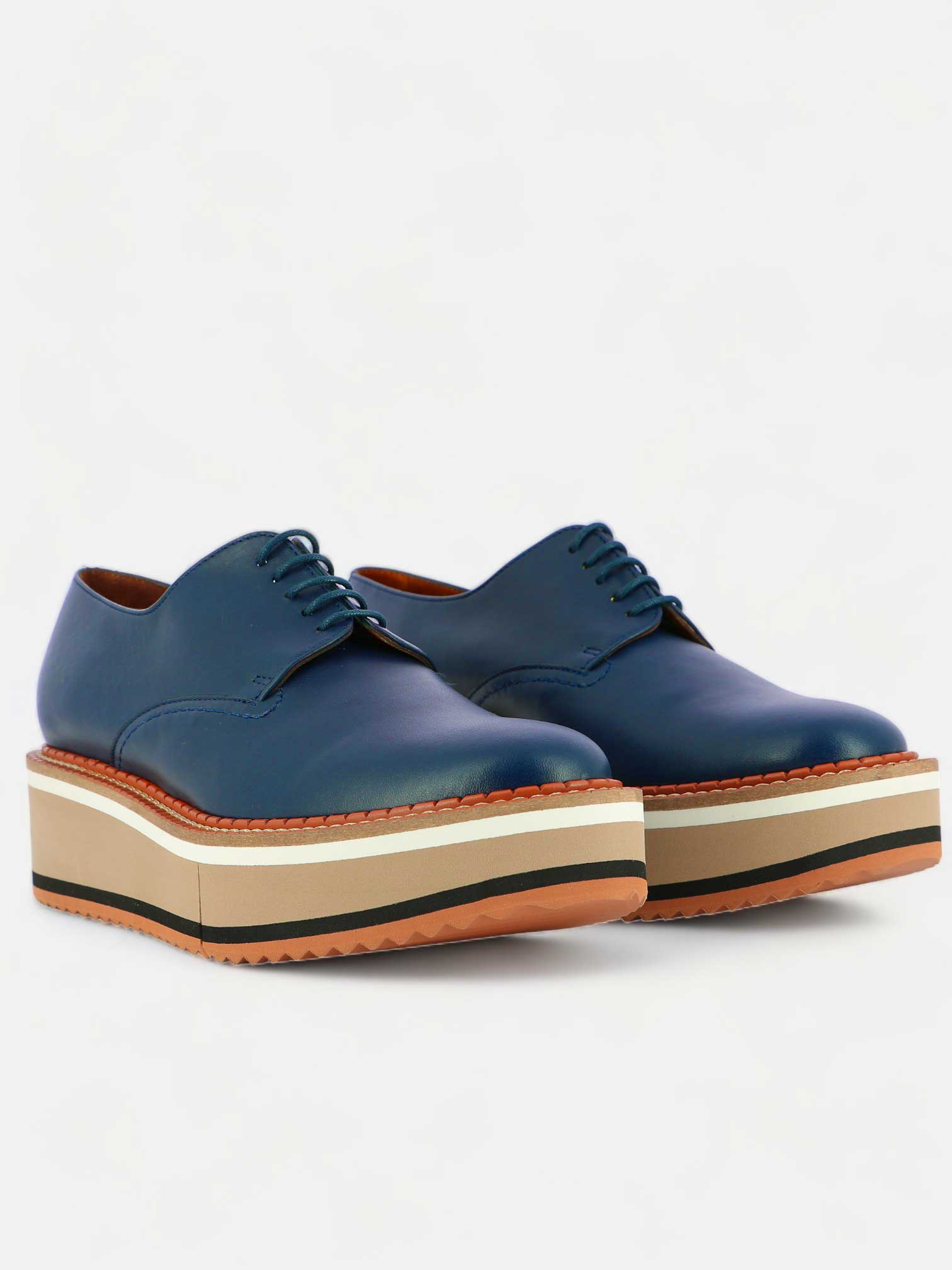 DERBIES - BROOK derbies, lambskin blue - 3606063887076 - Clergerie Paris - Europe
