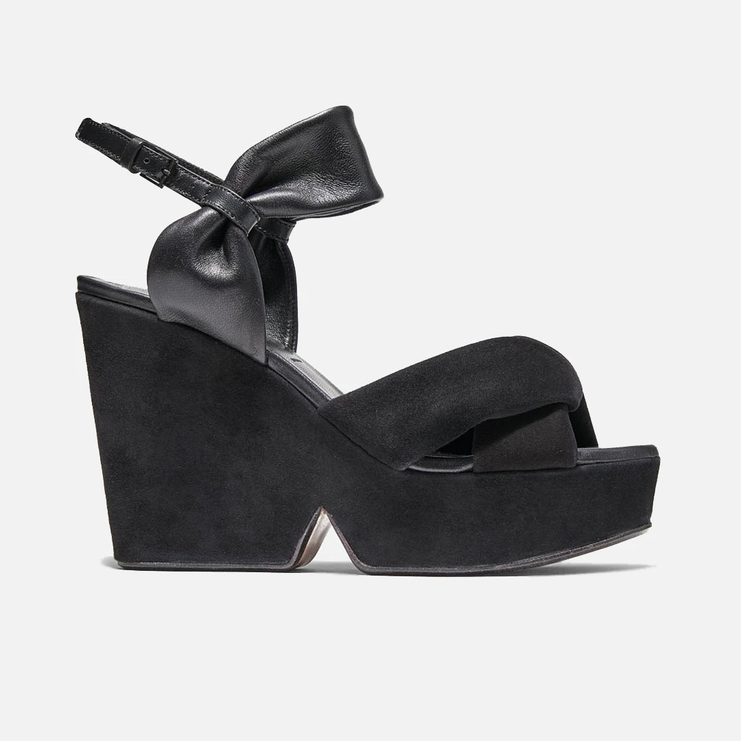 SANDALS - DARLIE SUEDE GOATSKIN BLACK - 3606063895293 - Clergerie Paris - Europe