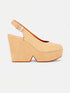 WEDGES - DYLAN wedges, goatskin beige - 3606063834209 - Clergerie Paris - Europe