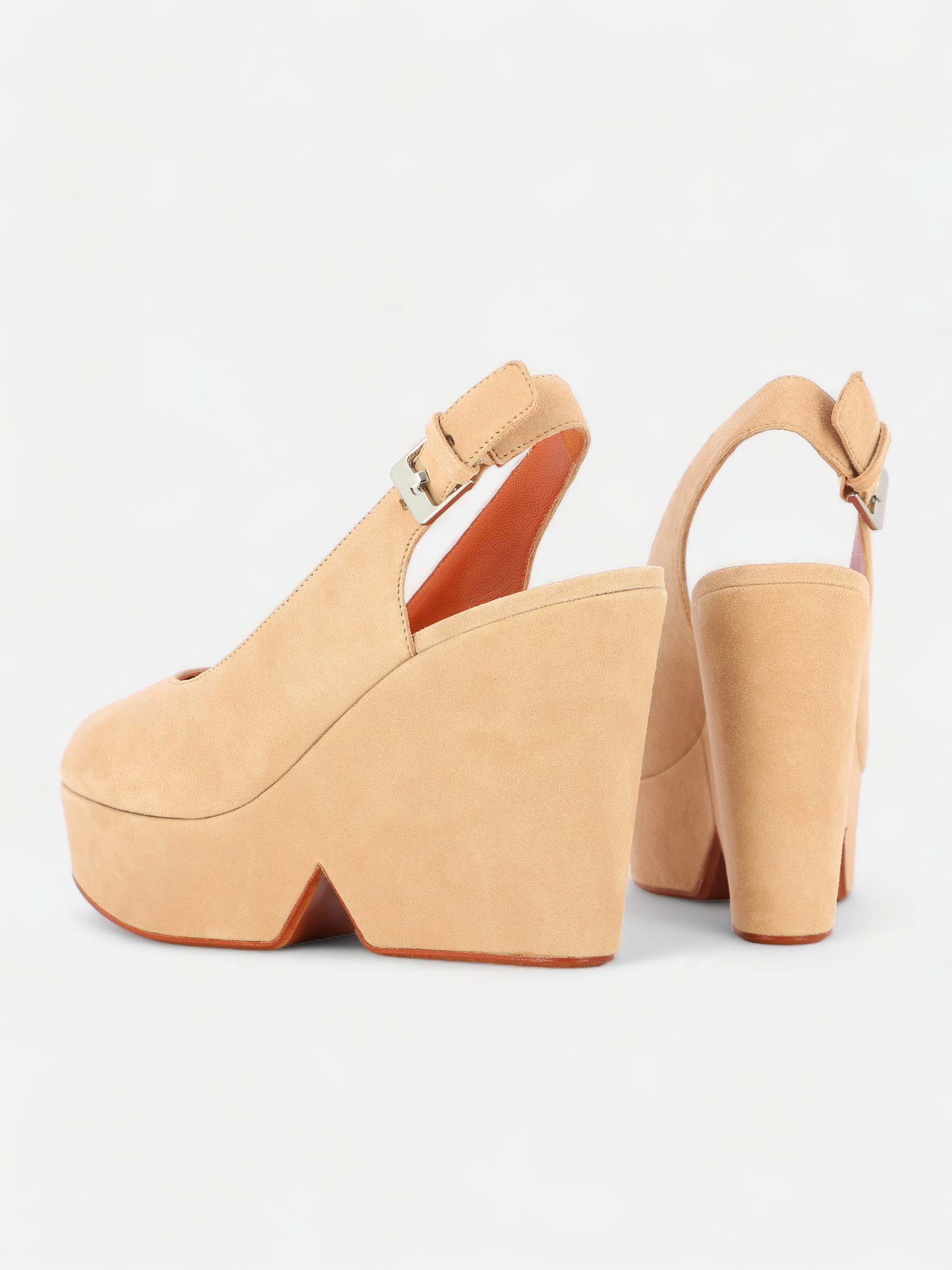 WEDGES - DYLAN wedges, goatskin beige - 3606063834209 - Clergerie Paris - Europe