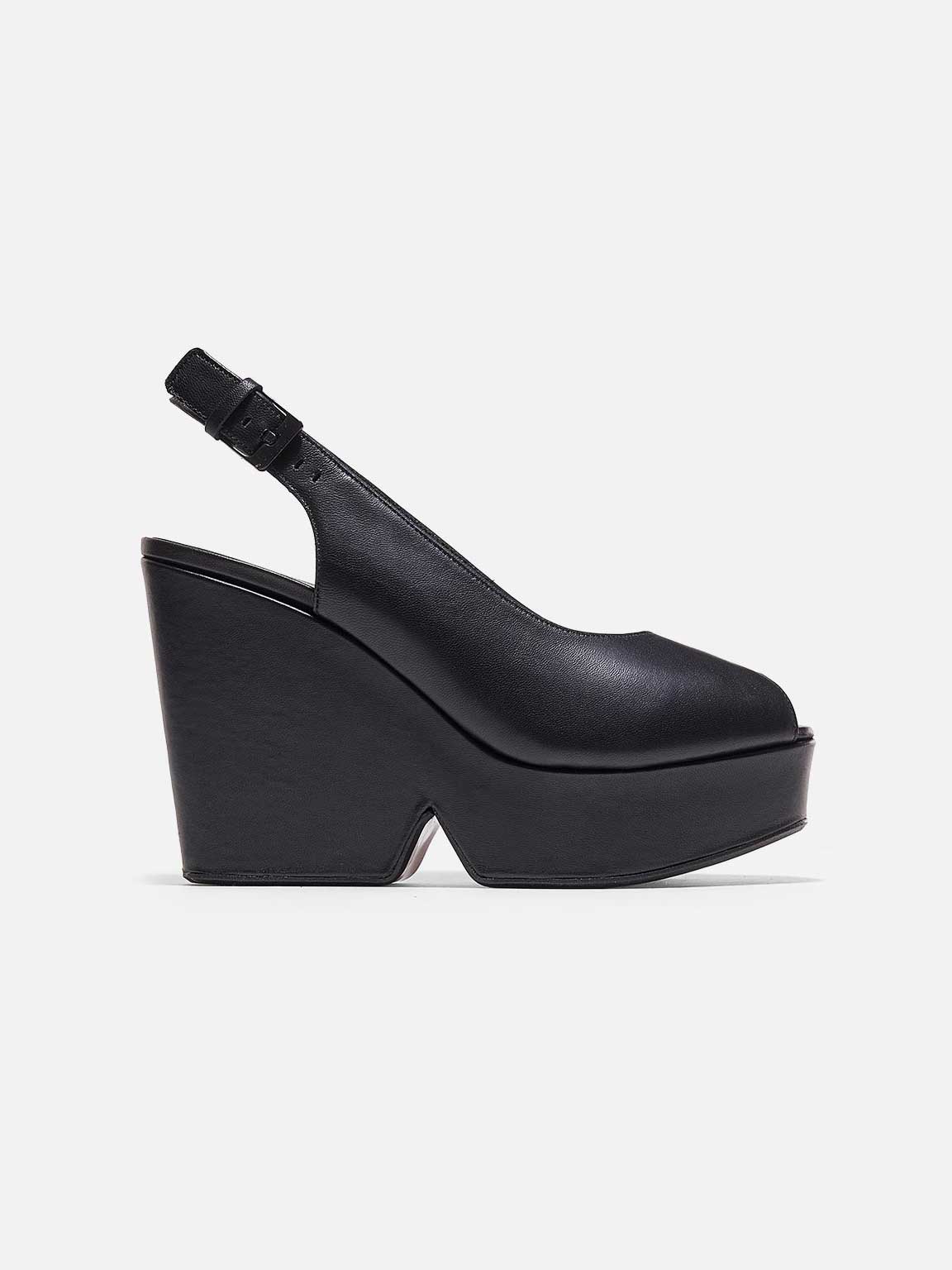 WEDGES - DYLAN wedges, lambskin black - 3606063850391 - Clergerie Paris - Europe