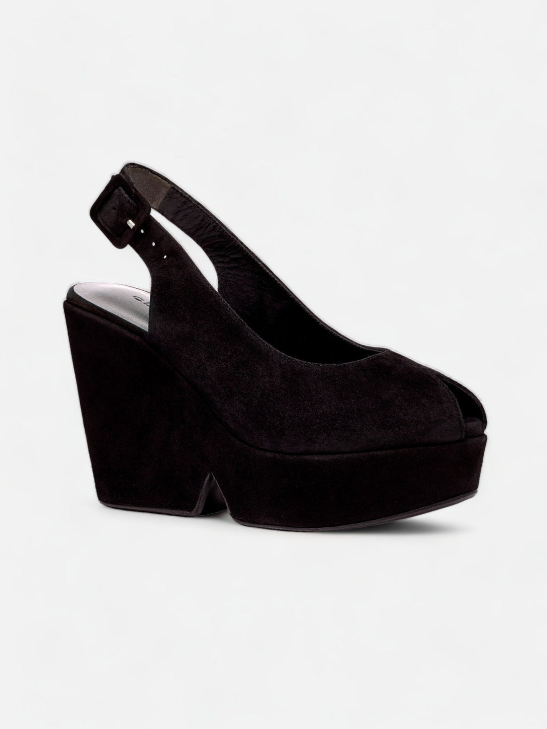 WEDGES - DYLAN wedges, suede goatskin black - 3606063850544 - Clergerie Paris - Europe