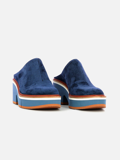 MULES - AMIGO mules, velours blue - 3606064119534 - Clergerie Paris - Europe