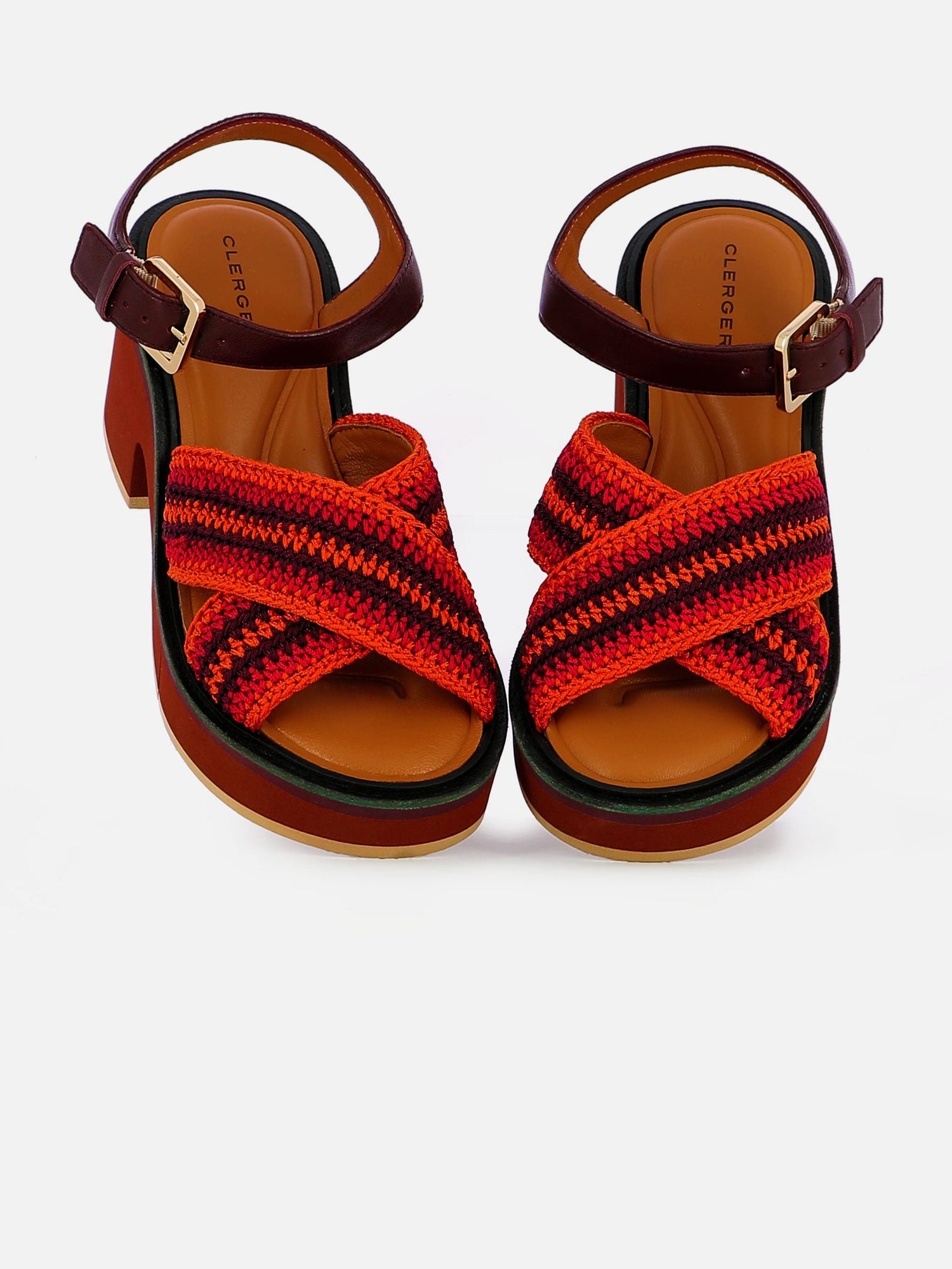 SANDALS - CARYA sandals, crochet red - 3606063969260 - Clergerie Paris - Europe