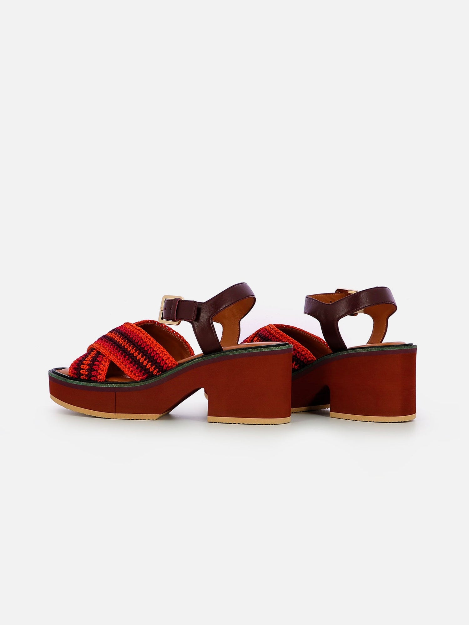 SANDALS - CARYA sandals, crochet red - 3606063969260 - Clergerie Paris - Europe