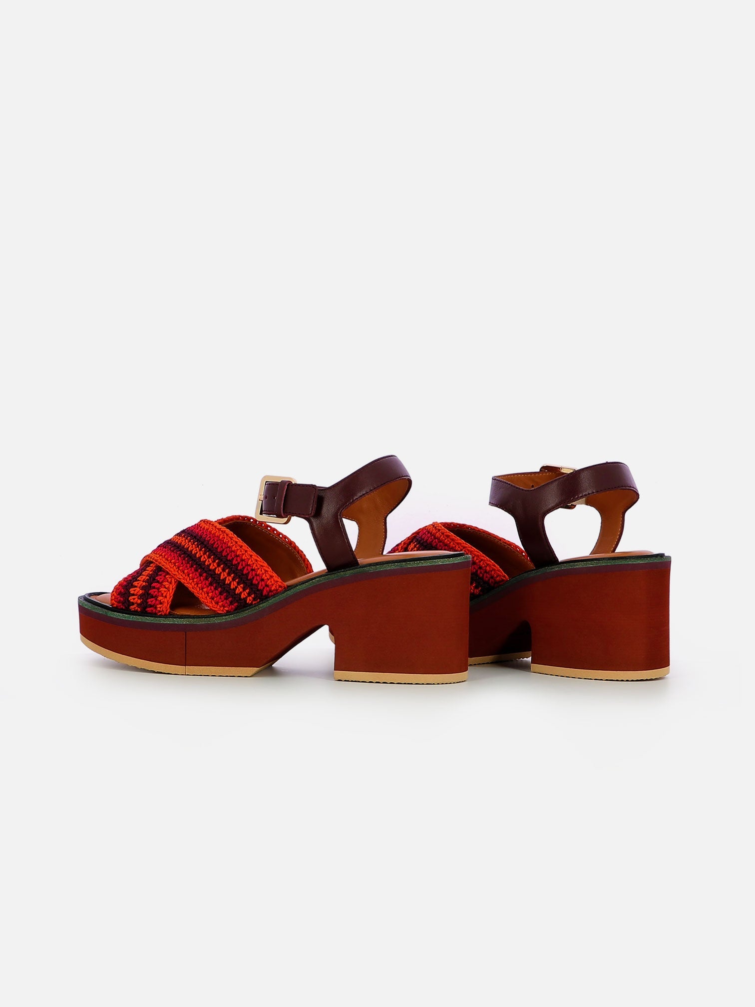 SANDALS - CARYA sandals, crochet red - 3606063969260 - Clergerie Paris - Europe