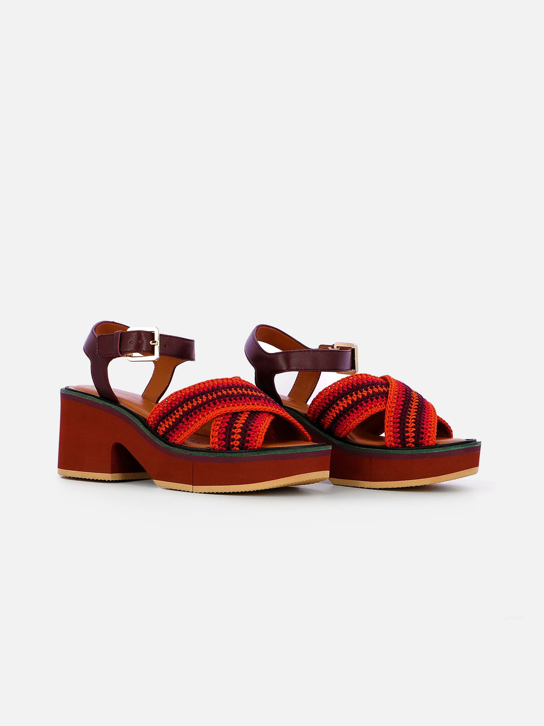 SANDALS - CARYA sandals, crochet red - 3606063969260 - Clergerie Paris - Europe