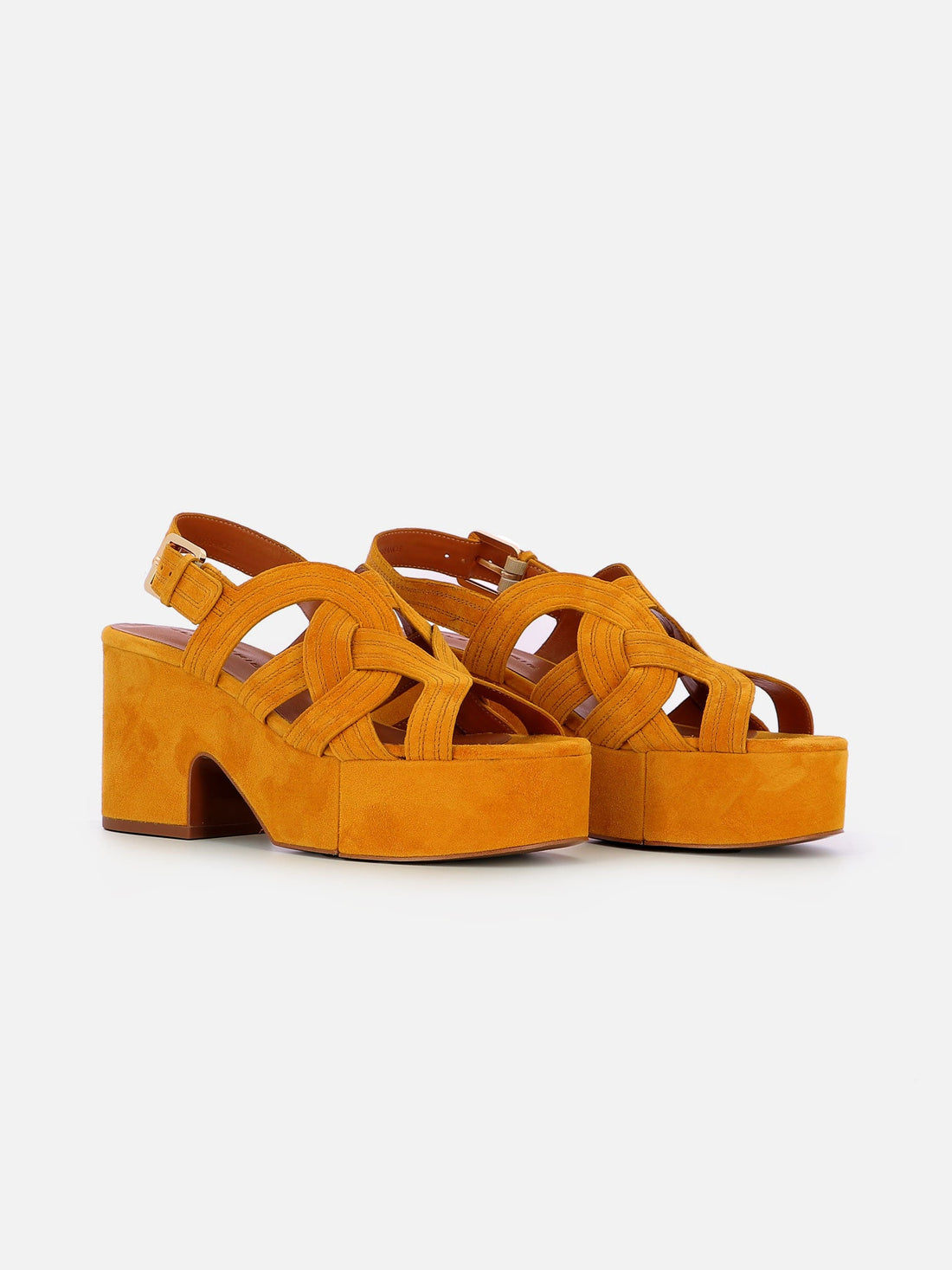 SANDALS - CHOU sandals, mango suede goatskin - 3606063971485 - Clergerie Paris - Europe