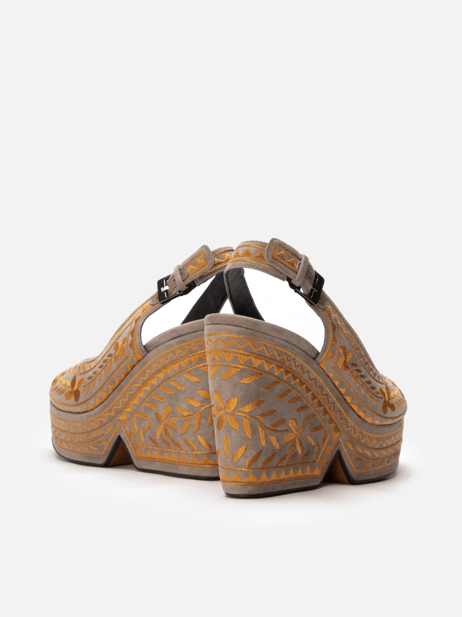 WEDGES - DYLYA, suede stone - 3606064112313 - Clergerie Paris - Europe