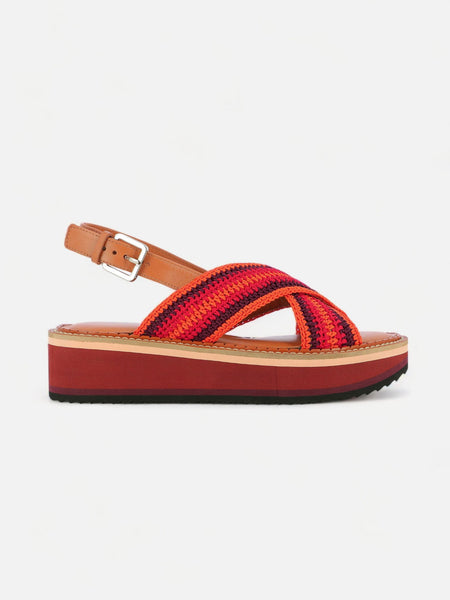 SANDALS - FADEN sandals, jaspe crochet | Clergerie Paris