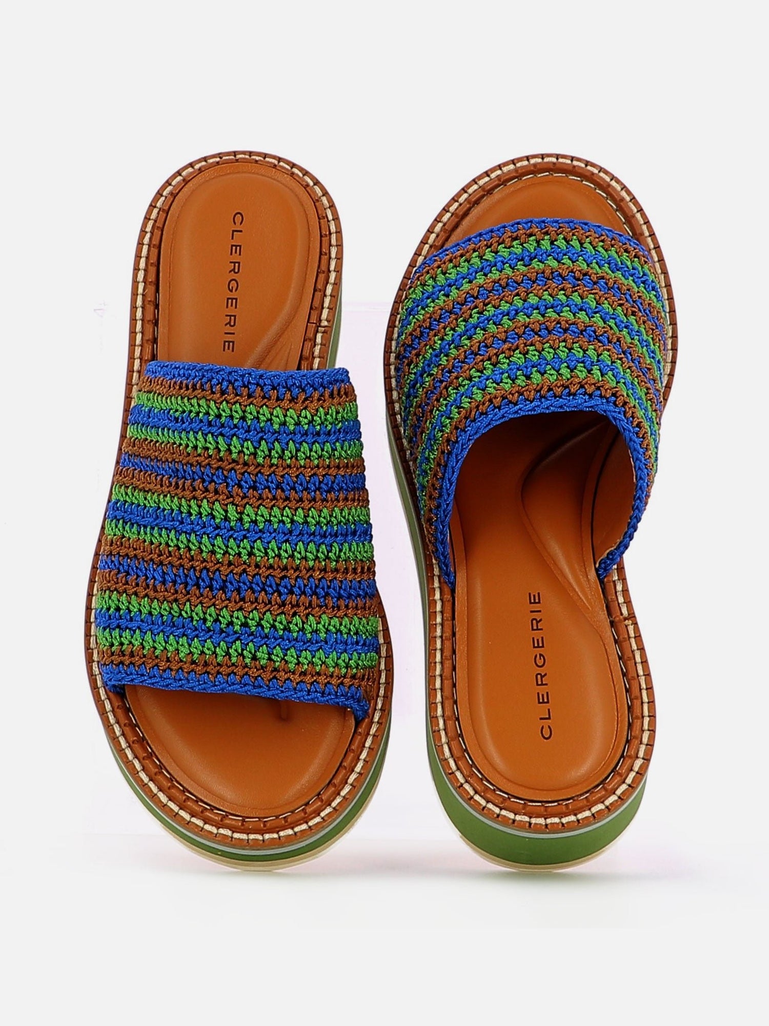 MULES - FLOE mules, crochet green - 3606063966030 - Clergerie Paris - Europe