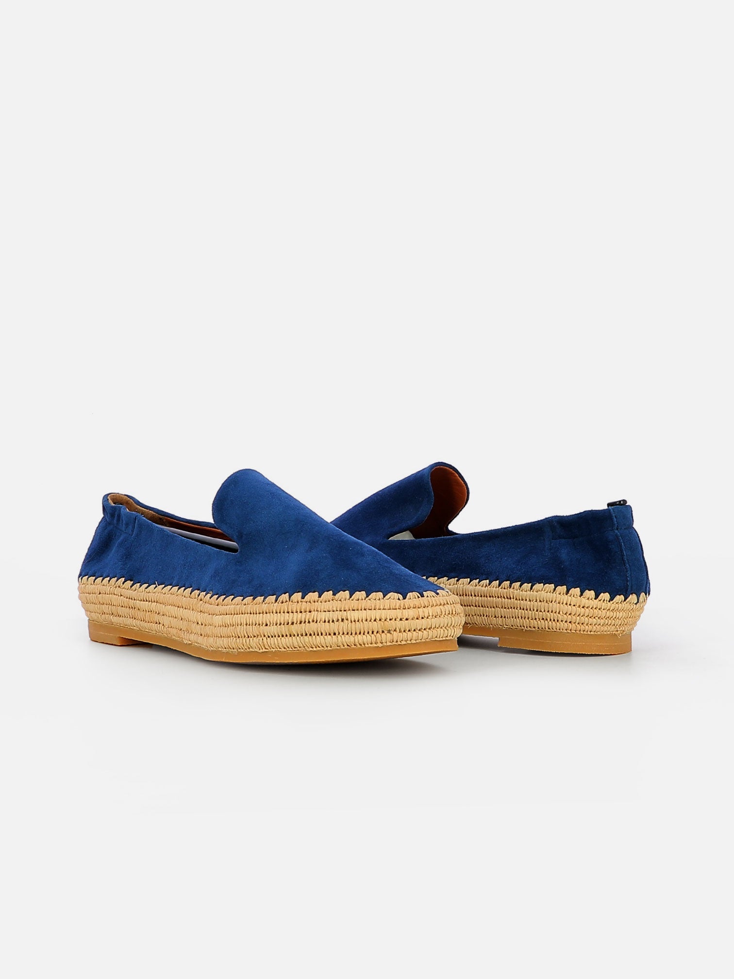LOAFERS - IRMIS loafers, blue pacific &amp; natural Straw - 3606063528825 - Clergerie Paris - Europe