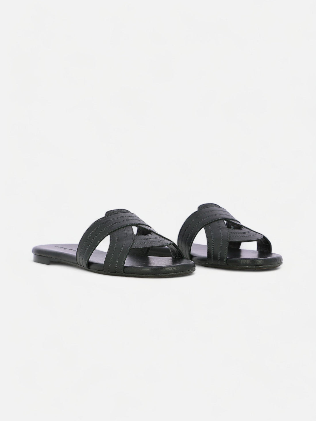SANDALS - IVORY sandals, calfskin black - 3606063995733 - Clergerie Paris - Europe
