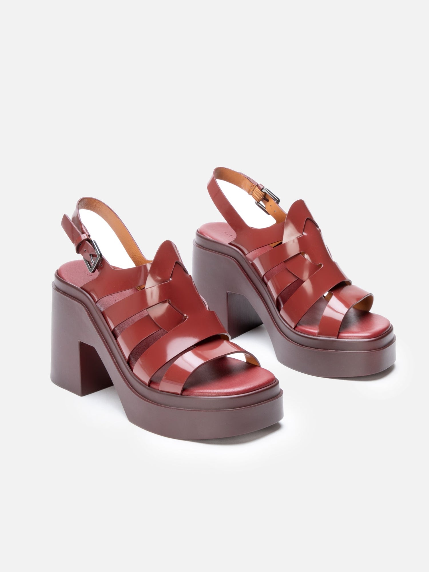 SANDALS - NINDY, gloss garnet - 3606064061413 - Clergerie Paris - Europe