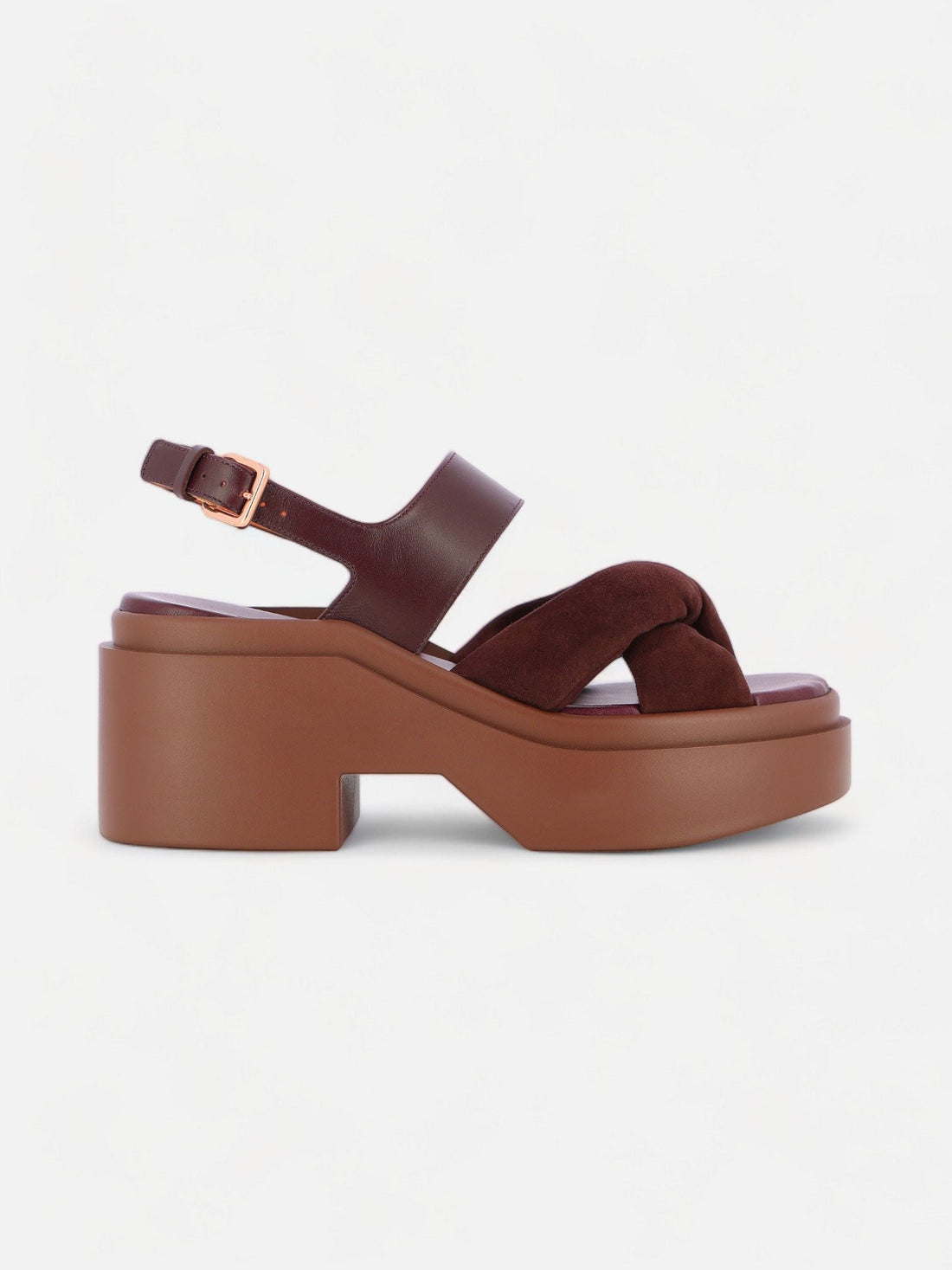 SANDALS - NOVIA sandals, suede brown - 3606063983204 - Clergerie Paris - Europe