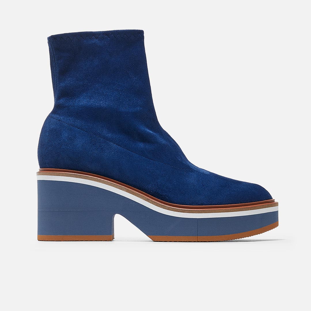 ANKLE BOOTS - ALBANA ANKLE BOOTS, NAVY BLUE LAMBSKIN - 3606063176194 - Clergerie Paris - Europe
