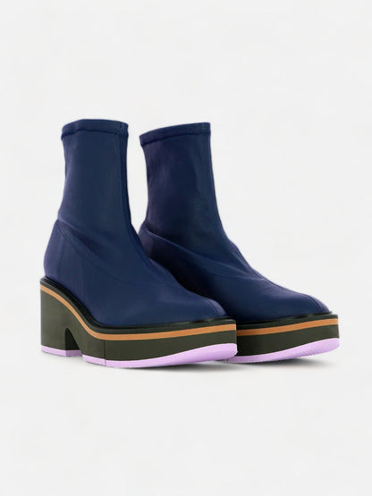ANKLE BOOTS - ALBANE ankle boots, stretch leather blue - 3606063787499 - Clergerie Paris - Europe