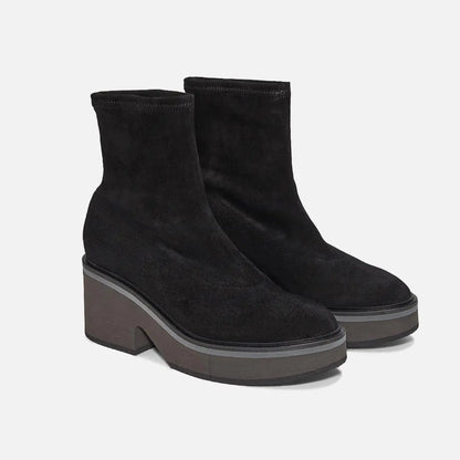 ANKLE BOOTS - ALBANE SUEDE LEATHER BLACK - 3606063790192 - Clergerie Paris - Europe