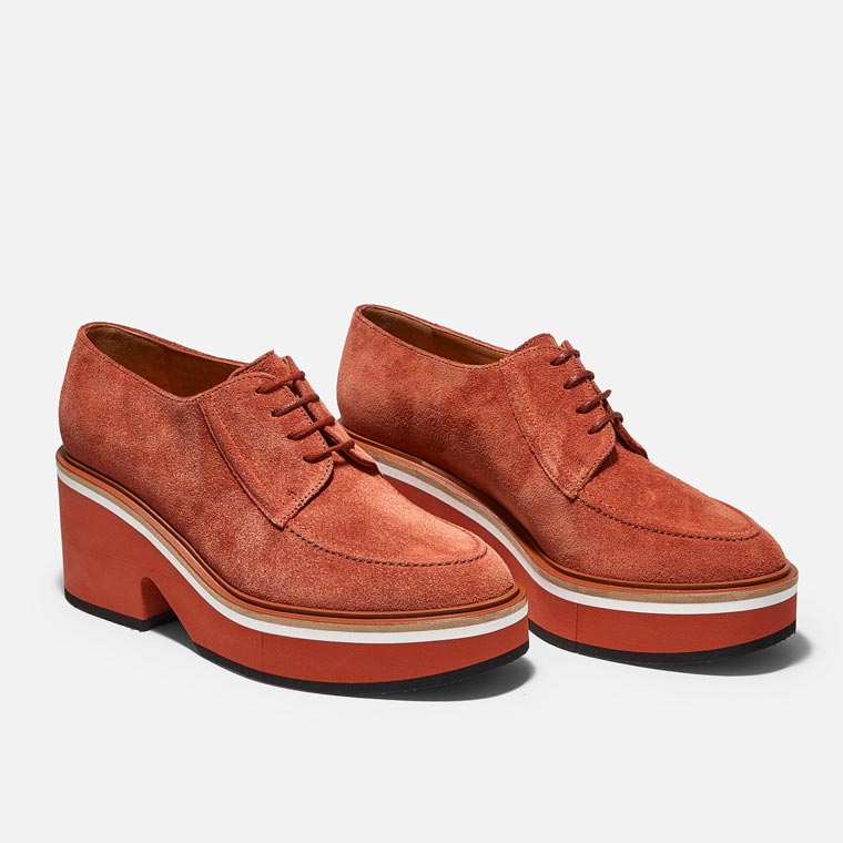 DERBIES - ANJA DERBIES, BRICK CALFSKIN - 3606063253727 - Clergerie Paris - Europe