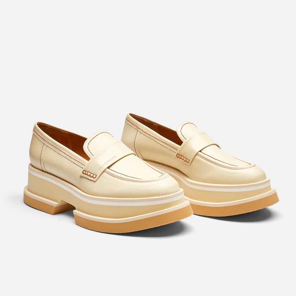 LOAFERS - Banel Loafers, Beige Straw Calfskin - 3606063496360 - Clergerie Paris - Europe