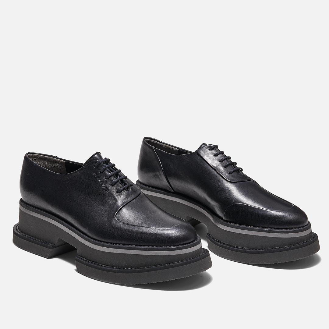 DERBIES - BANO DERBIES, BLACK LAMBSKIN - 3606063185998 - Clergerie Paris - Europe