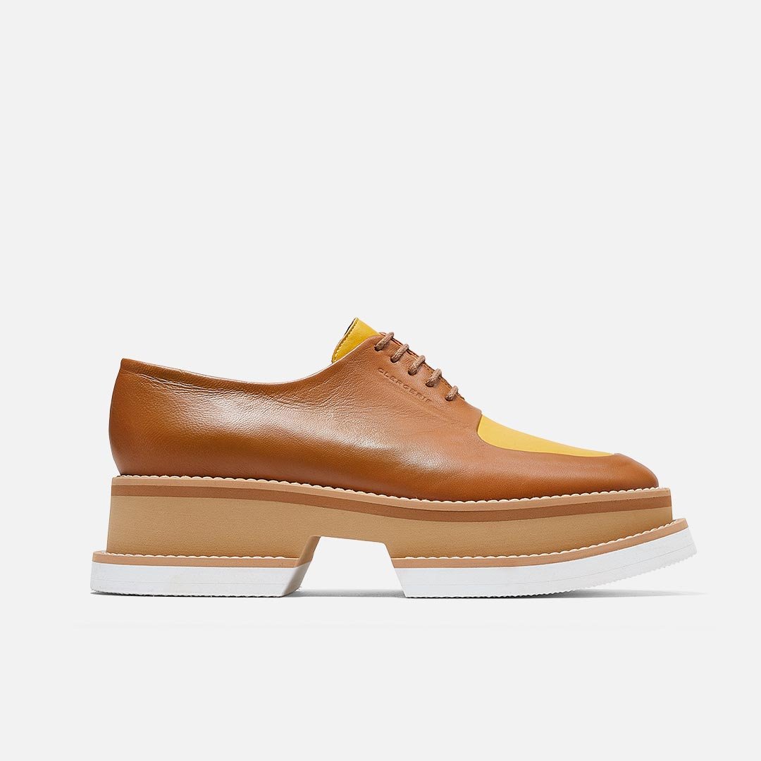 DERBIES - BANO DERBIES, RUST AND YELLOW LAMBSKIN - 3606063186636 - Clergerie Paris - Europe