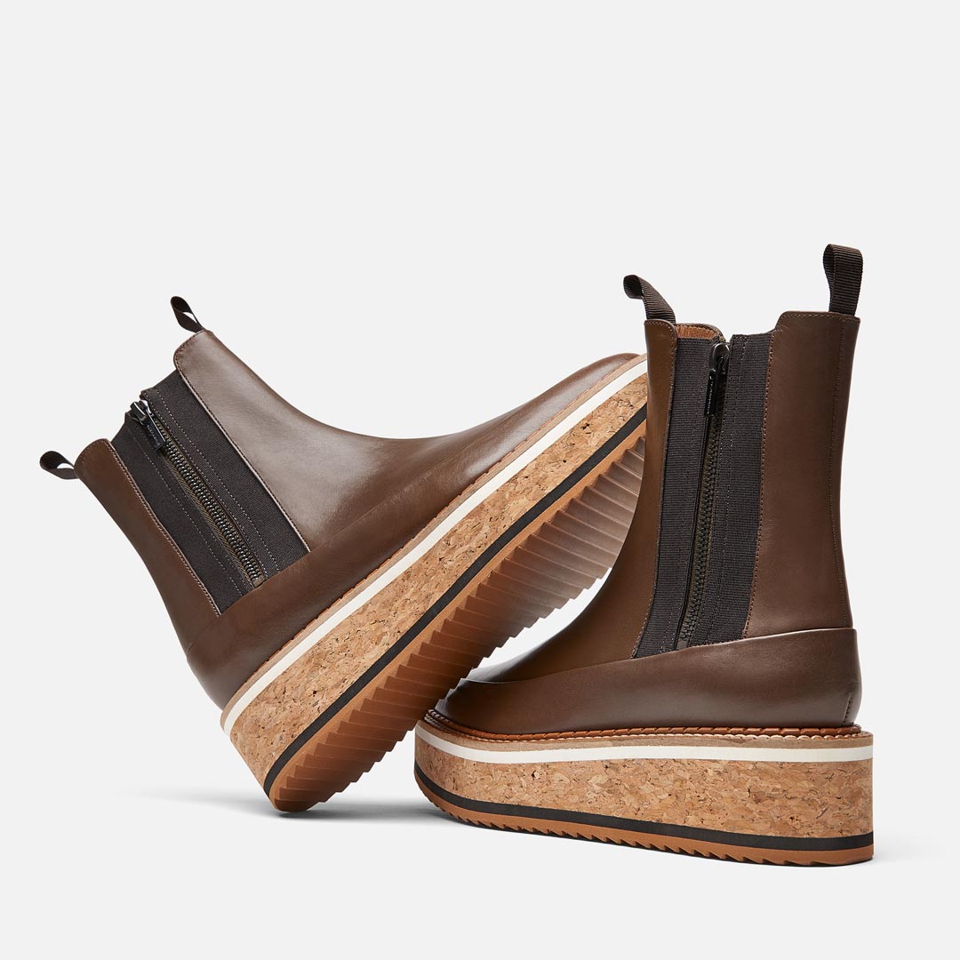 Bottines Compensées Robert Clergerie - Taille 40 EU (7.5 US) - Cuir Noir - Occasion Comme Neuves