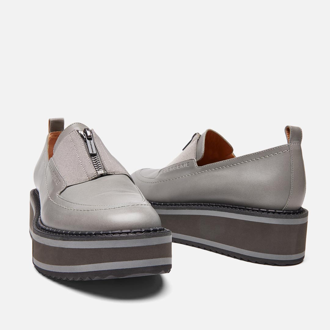 LOAFERS - BOAZ LOAFERS, GREY CALFSKIN - 3606063167154 - Clergerie Paris - Europe