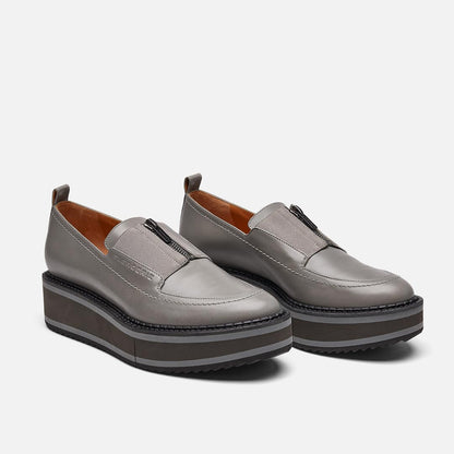 LOAFERS - BOAZ LOAFERS, GREY CALFSKIN - 3606063167154 - Clergerie Paris - Europe