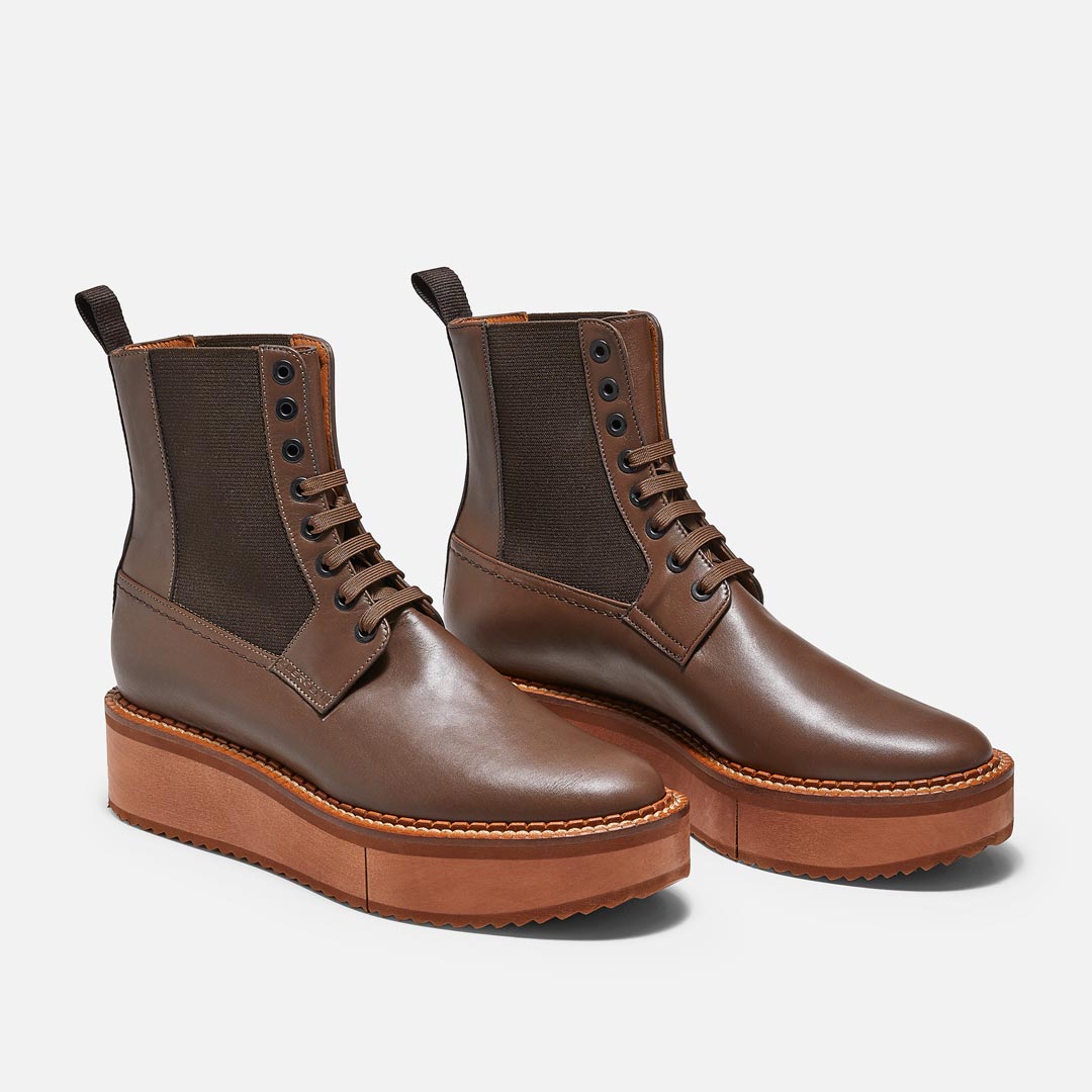 ANKLE BOOTS - BRENDY ANKLE BOOTS, WOOD BROWN CALFSKIN - 3606063164900 - Clergerie Paris - Europe