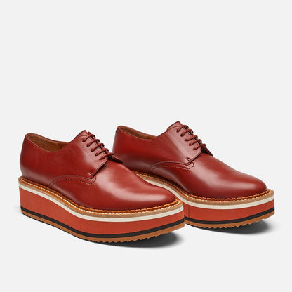 DERBIES - BROOK DERBIES, BRICK LAMBSKIN - 3606063249492 - Clergerie Paris - Europe