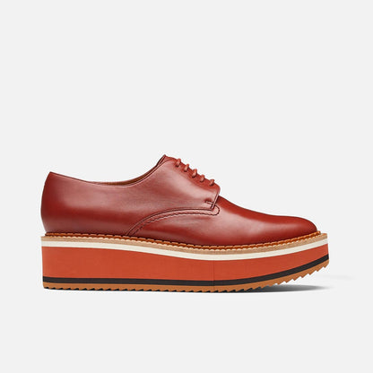 DERBIES - BROOK DERBIES, BRICK LAMBSKIN - 3606063249492 - Clergerie Paris - Europe